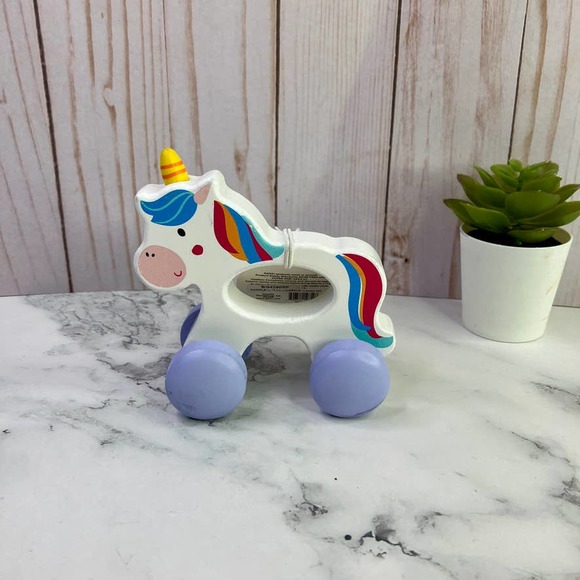 Ganz Wooden Unicorn Push Toy 4.25" Baby - Picture 3 of 7